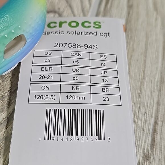 CROCS Classic Solarized Clogs Toddler Kids Size C5 NEW - Picture 6 of 10